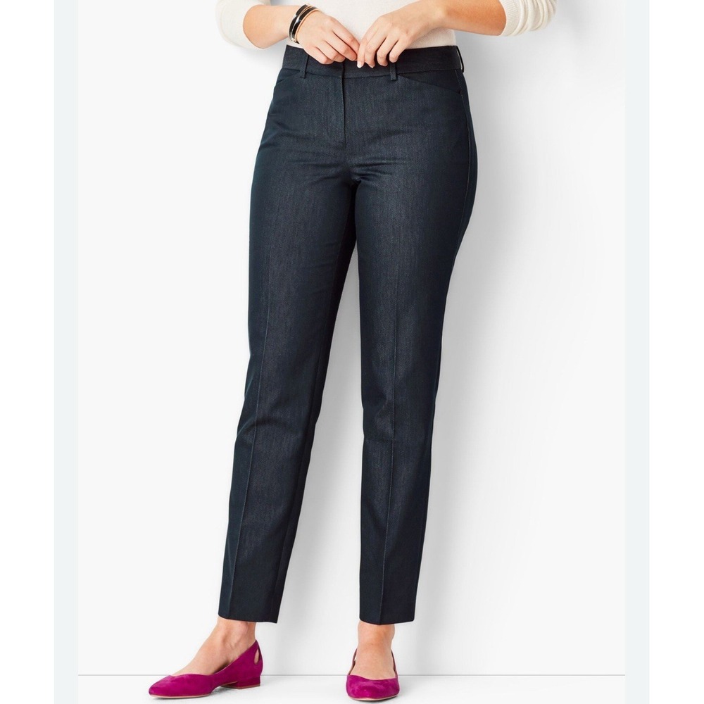 Talbots Hampshire Curvy Fit Ankle Pants Polished Denim Women's 6 Cotton Blend - Picture 2 of 11